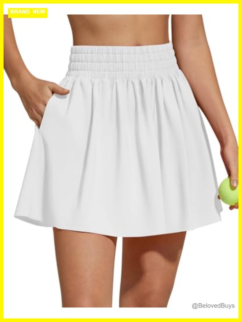 High Waisted Tennis Skort Flowy Athletic Golf Skirt with Pockets